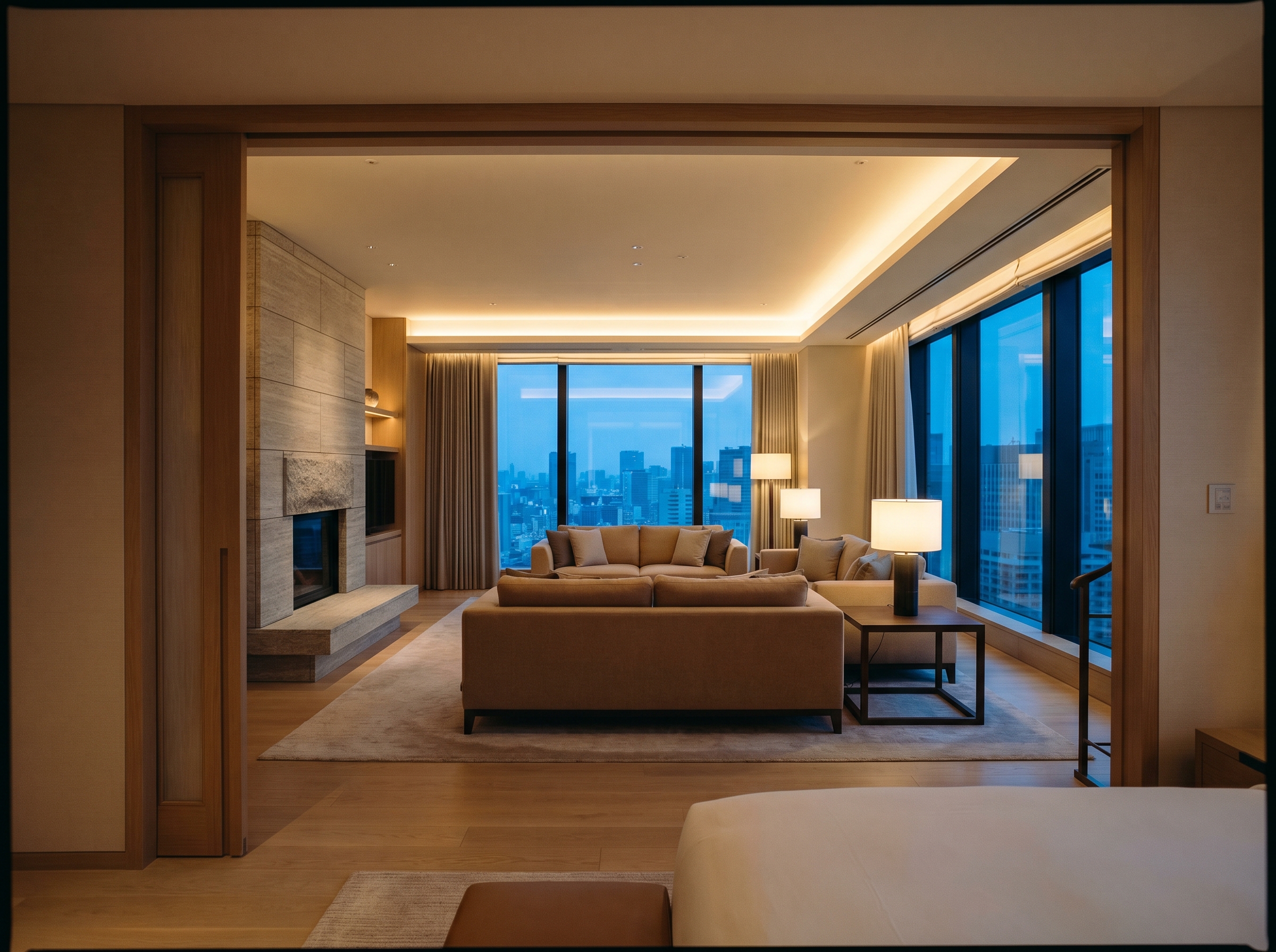 Hotel suite upgrade cost and space calculation concept